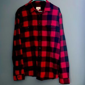 Sonoma red & black buffalo plaid flannel long sleeve, size XL